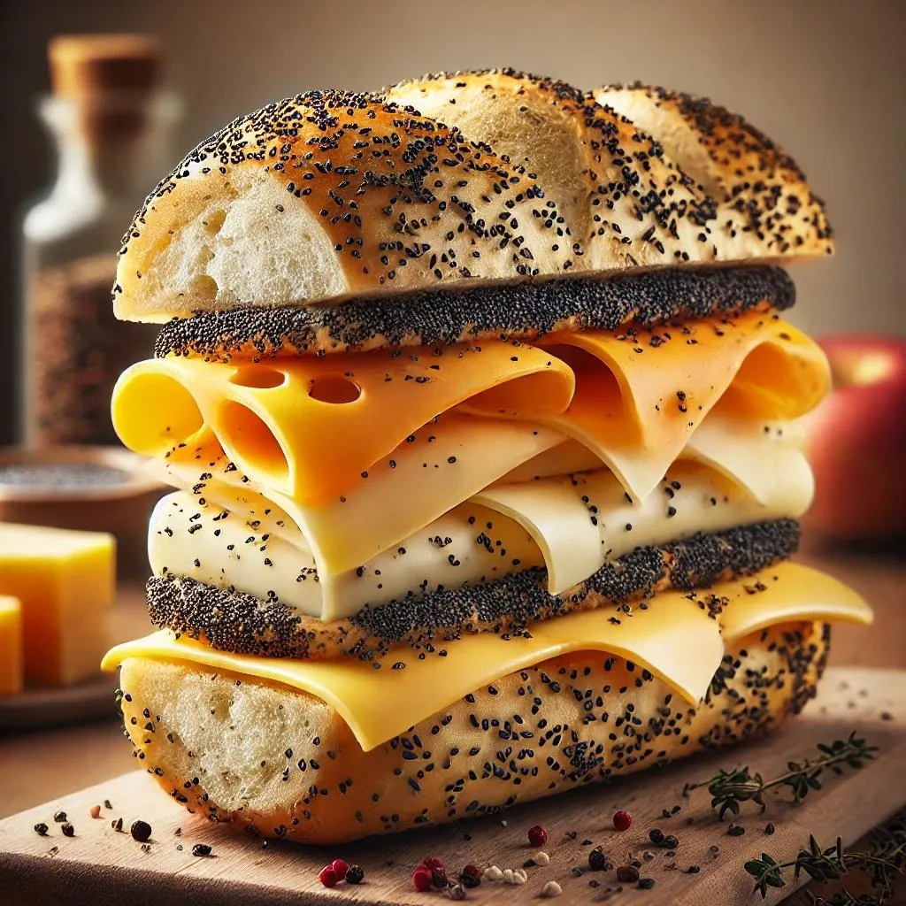 Dört Peynirli Haşhaşlı Baget Sandwich